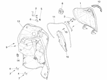 Vorderes Handschuhfach  - Schild-Rückseite