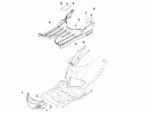 Mittlere Verklaidung - Fußraster
