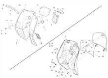 Vorderes Handschuhfach  - Schild-Rückseite