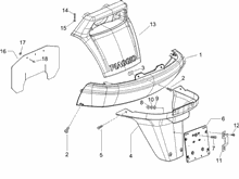 Hinterabdeckung - Kotflügellappen