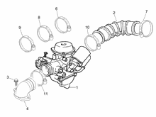 Vergaser, komplett - Ansaugstutzen