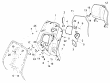 Vorderes Handschuhfach  - Schild-Rückseite