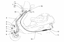 Bowdenzüge Hintere bremse-km-zähler-starter