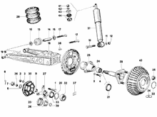 Hintere Radaufhängung - Stoßdämpfer