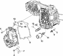 Schwungraddeckel - Ölfilter