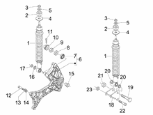 Hintere Radaufhängung - Stoßdämpfer