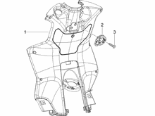 Vorderes Handschuhfach  - Schild-Rückseite