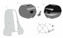 Acc. - Windschilder/Koffer