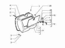Vorderes Handschuhfach  - Schild-Rückseite