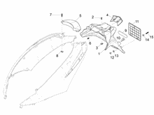 Hinterabdeckung - Kotflügellappen