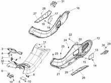 Mittlere Verklaidung - Fußraster