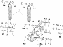 Hintere Radaufhängung - Stoßdämpfer