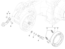 Hinterbremse - Bremsbackensatzen