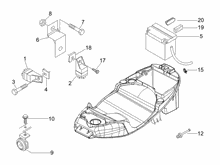 Fernschalteren - Batterie - Hupe