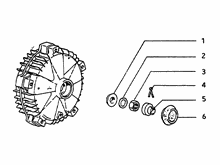 Befestigung der hinteren bremstrommel