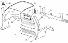 Äussere paneele und befestigungen