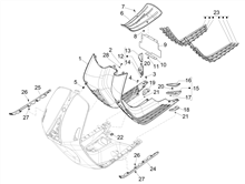Mittlere Verklaidung - Fußraster