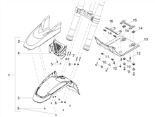 Vorderes Schutzblech-Stütze