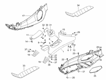 Mittlere Verklaidung - Fußraster
