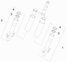 Vordere Radaufhängung/Federung - Stoßdämpfer