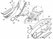 Mittlere Verklaidung - Fußraster