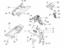 Hinterabdeckung - Kotflügellappen