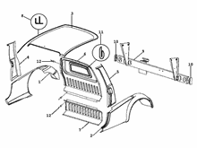 Hinterabdeckung - Kotflügellappen