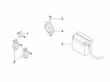 Fernschalteren - Batterie - Hupe