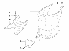 Mittlere Verklaidung - Fußraster