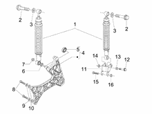 Hintere Radaufhängung - Stoßdämpfer