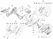 Mittlere Verklaidung - Fußraster