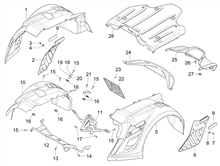 Hinterabdeckung - Kotflügellappen