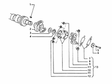Vordere Radaufhängung - Stoßdämpfer