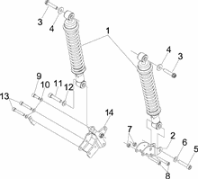 Hintere Radaufhängung - Stoßdämpfer