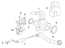 Vergaser, komplett - Ansaugstutzen