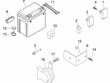 Fernschalteren - Batterie - Hupe