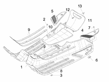 Mittlere Verklaidung - Fußraster