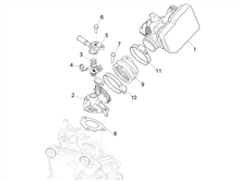 Drosselkörper - Einspritzdüse – Ansaugstutzen