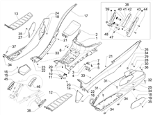 Mittlere Verklaidung - Fußraster