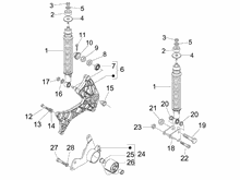 Hintere Radaufhängung - Stoßdämpfer
