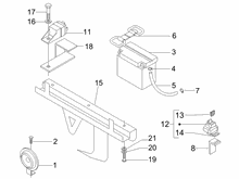 Fernschalteren - Batterie - Hupe