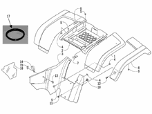 Hinterabdeckung - Kotflügellappen