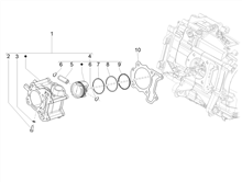 Einheit Zylinder-Kolben-Kolbenbolzen