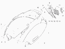 Hinterabdeckung - Kotflügellappen