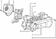 Einheit Zylinder-Kolben-Kolbenbolzen