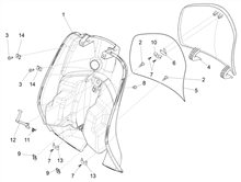 Vorderes Handschuhfach  - Schild-Rückseite