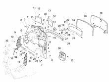 Vorderes Handschuhfach  - Schild-Rückseite