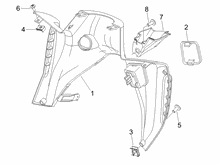 Vorderes Handschuhfach  - Schild-Rückseite