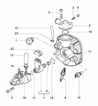 Einheit Zylinder-Kolben-Kolbenbolzen