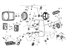 Brake pump - Control pedals - Gear change control